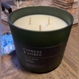 Bath and Body Works-Cypress and Amber 3 Wick Candle-Brand New!!